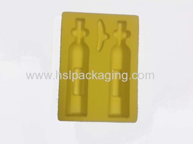 Cosmetic flocking tray/vacuum formed flocking tray