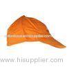 Plat / 3D Embroidery Orange Cotton Kids Baseball Caps , Cool 5 Panel Hat