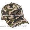 Camouflage 5 Panel 58cm Mens Baseball Caps With Adjustable Velcro Buckle