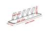 Tubular Steel Five Bicycle Display Stand , Floor Parking Rack