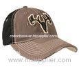 3D Embroidery Logo Fashion Mens Baseball Cap , 100% Cotton Baseball Hats With Adjustable Velcro