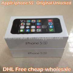 DHL Free cheap wholesale original Apple iphone 5s sealed factory unlocked mobile phone