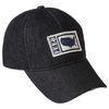 56cm - 60cm 100% Cotton Sweatband Black Mens Baseball Caps With Brass Buckle