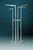 Four Arms Metal Tube Clothes Display Stands For Home / Hotel