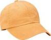 Yellow Plain Cute Cotton / Polyester / Non Woven Ladies Baseball Caps With Velcor Strap