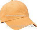 Yellow Plain Cute Cotton / Polyester / Non Woven Ladies Baseball Caps With Velcor Strap