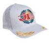 100% Cotton Twill Two Tone Racing Baseball Caps , Curled Peak For Adults