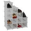 Home Shoe Storage Cabinet , 4 Layer White Modern Shoe Cabinet