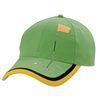 Azo-Free Green 6 Panel Cotton Racing Baseball Caps With 3d Embroidery For Women / Kids