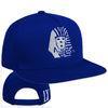 Flat / 3D Embroidery Blue Hip Hop Caps with Velcro Buckle 58cm For Kids