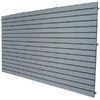 Cosmetics Shop Gray Wooden Slatwall Panel With Slots Or Grooves
