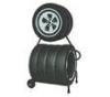 Basement / Store Five Tire Display Racks On Wheels For Storage