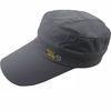 Grey Custom 6-Panel Azo Free Visor Baseball Cap Embroidered Pre-Curved With Sandwich