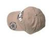 Brown Long Visor Brim Protector Hard Baseball Caps And Hats , Striped Plat / 3d Embroidery