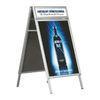 Hotel Aluminum Double Side Free Standing Poster Display Stands