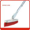 Telescopic aluminum handle corner brush for bathroom cleaning