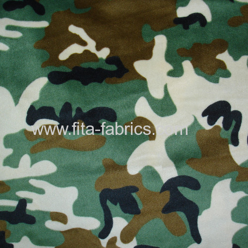 Camouflage fabric made of polyester fleece