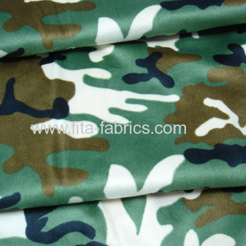 Camouflage fabric made of polyester fleece