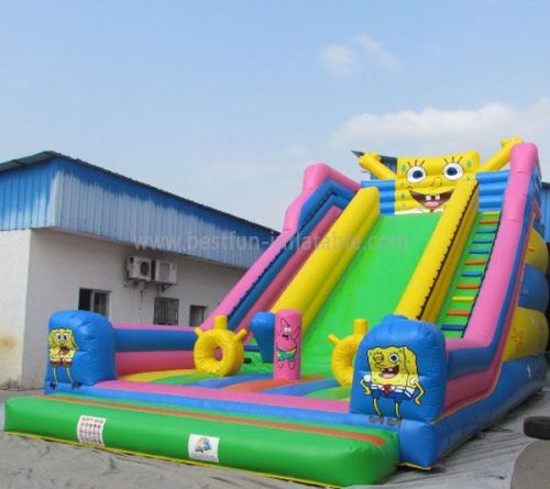 Spongebob Inflatable Slide For Kids And Adults