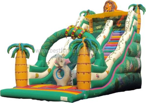 Jungle Safari Inflatable Slides For Amusement Park