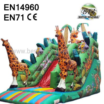 Best Hot Sale Commercial Giraffe Inflatable Jungle Slide