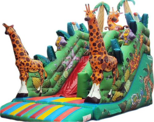 Best Hot Sale Commercial Giraffe Inflatable Jungle Slide