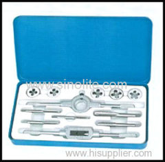 12pcs Metric inch tap and die set