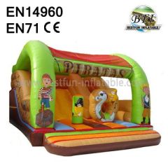 Party Rental Piratas Inflatable Roof Slide