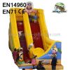 Yellow Front Load Inflatable Pirate Ship Water Slide