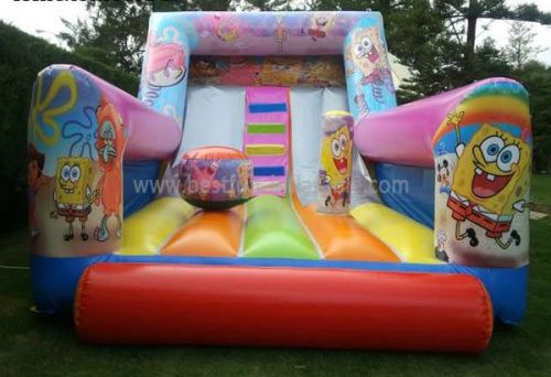 Cheap Spongebob Inflatable Slide For Kids And Adults