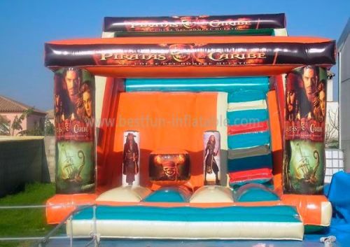 Piratas Caribe Party Happy Inflatable Slide