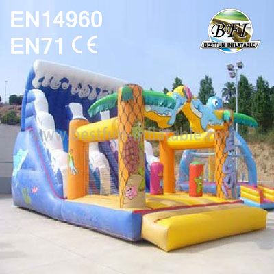 Jugle Surf Wavy Inflatable Slide