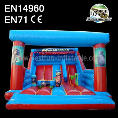 Madagascar Inflatable Slide For Kids Party