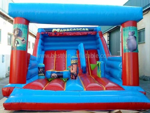 Madagascar Inflatable Slide For Kids Party