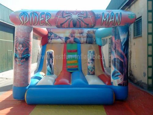 Kids Party Spider Man Inflatable Slide Bouncer Jumping