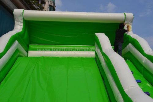 Inflatable Green Slide Wave