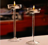 Hand Blown Tall Foot Borosilicate Glass Candlesticks