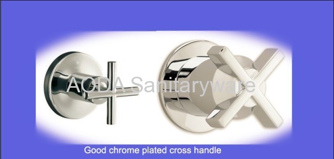 Square double handle basin faucet mixer tap