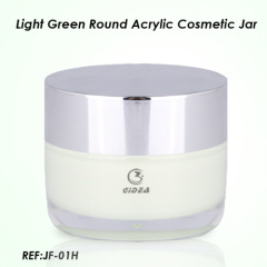 Green round cosmetic bottles and jars wholesale