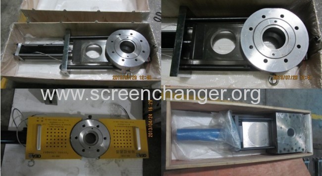 Extruder hydraulic screen changer