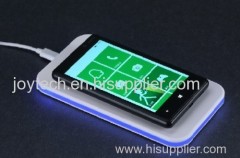 Qi wireless charger with LED band