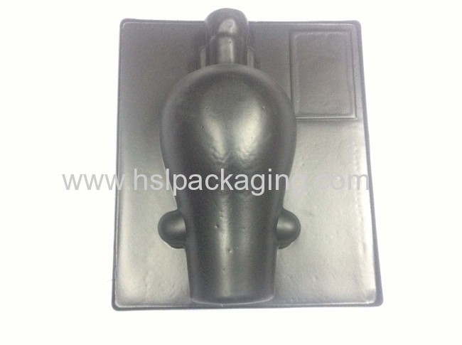 factory provide ps flocking blister tray for wine packaging