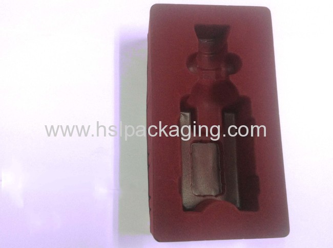 cosmetic container flocking blister tray