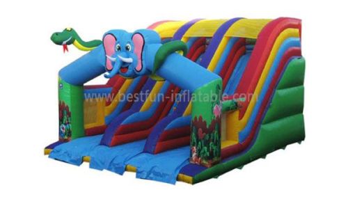 Commercial Grade Elephant Inflatable Slides For Rental