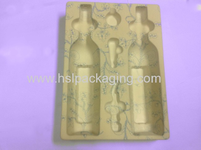 High quality customized made in china flocked tray for essential oil display