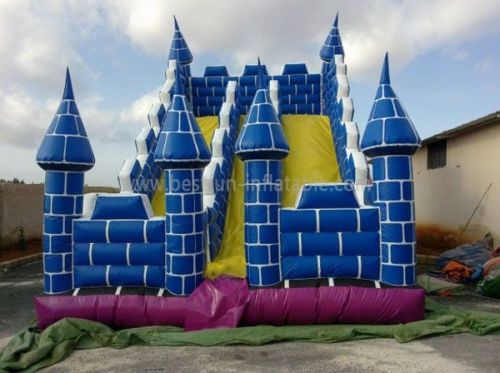 Hot Blue Inflatable Tower Slide