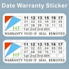 Custom Eggshell Paper Date Warranty Sticker