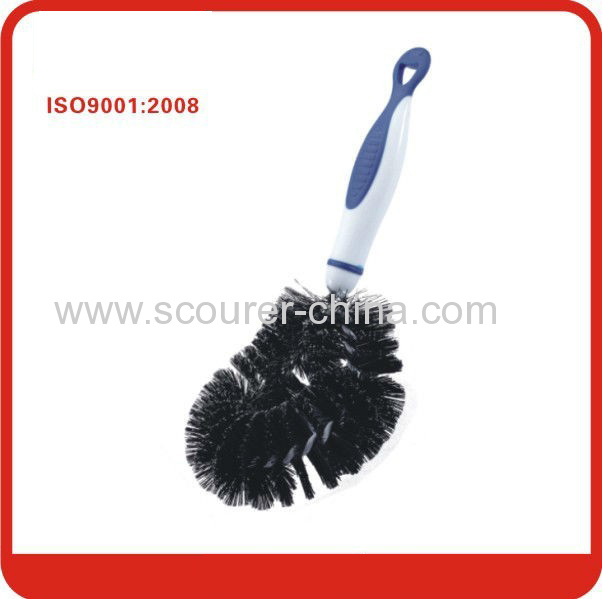 Eco-Friendly Blue+white+black Multi-functional plastic bottle brush