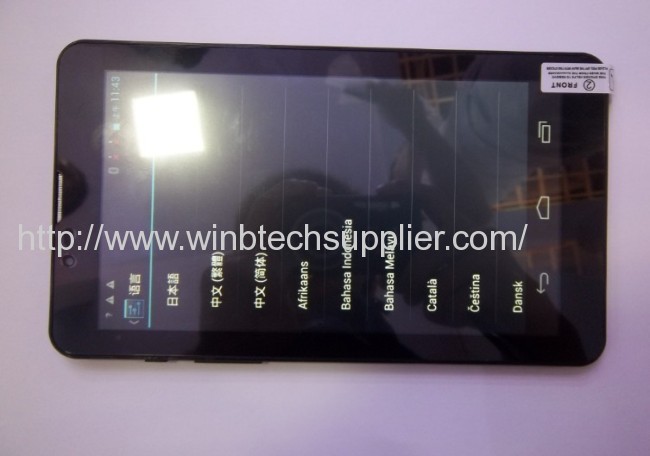 7Built-in 3G Android Tablet PC, GPS Bluetooth, MTK6577 Dual Core 512m+4G Wifi WCDMA/GSM Dual SIM Card