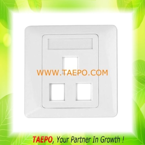 3-port 86 x 86mm AP type faceplate